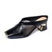 Cross-border Summer Square-toed Stylish Chunky-heeled Versatile Mid-heel Iron-tipped Comfortable Soft Leather Closed-toe_vogvips.com