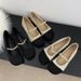 Flat Single For Women In Spring And Autumn, Bean Shoes, 2025 New Versatile Fairy Style French Gentle Matching Skirt,_vogvips.com