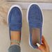 SHLIANG Large Size Thick Heel Slip-On Loafers Women's Retro Round Toe Casual Slope Heel Bean Bean Shoes Comfortable Breathable Rubber V0157_vogvips.com