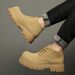 Martin Boots Men's Retro Tooling Shoes Heightened Derby Shoes Men's Big Boots Heightened Thick Soles_vogvips.com