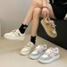 Star Little White For Women Autumn New Korean Edition Ins Female Students Fashion Thick Soled Sports Board Casual_vogvips.com