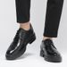 Euro Step Spring And Autumn New Thick-Soled Business Height Increase 6CM Casual Leather Men's Brogue Lace-Up Wedding Shoes_vogvips.com