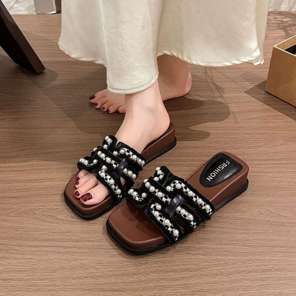 Sandals Women Slides Summer Beach Shock Absorption Women's Arch Support Party Insulated Flexible Luxury Shoes_vogvips.com