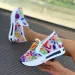 Spring Autumn Slip On Casual Shoes For Embroidery Thick Platform Sneakers Women Breathable Mesh Loafers_vogvips.com