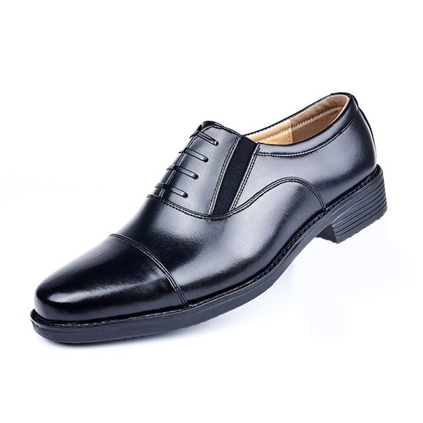 TerraStride Summer Business Formal Hollow Breathable Sandals For Men Office Security Low-top Mesh Three-joint Leather Shoes_vogvips.com