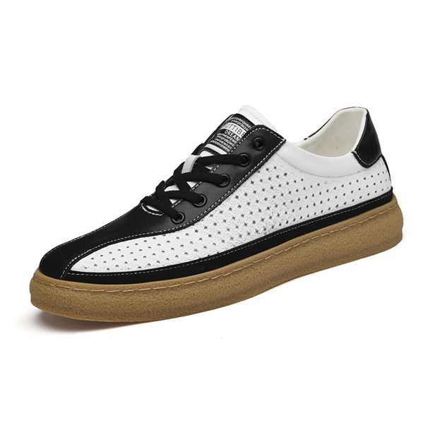 Men's Splicing Four-board Shoes Breathable Low-top Lace-up Large-size Casual Shoes_vogvips.com