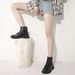 Martin Women British Style 2023 Autumn Winter New Short Boots For Female Students Korean Version Thick Sole Fleece Lined_vogvips.com