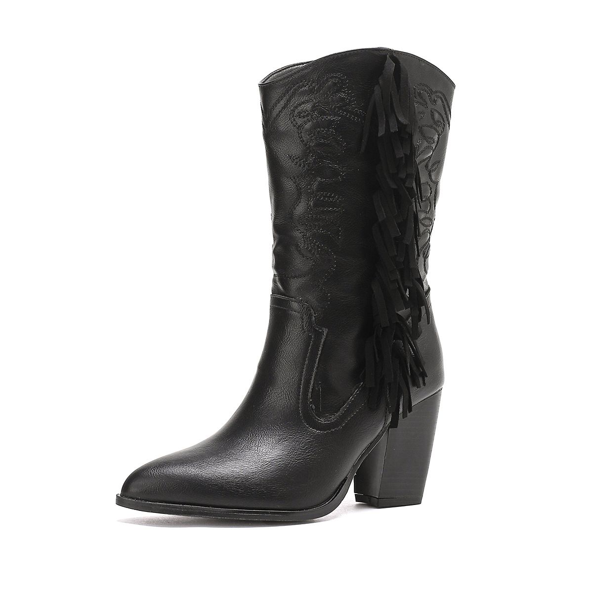 Autumn/winter Women's Chunky Heel Ankle Boots, Riding Boots, Luxury Chic, Niche Design_vogvips.com