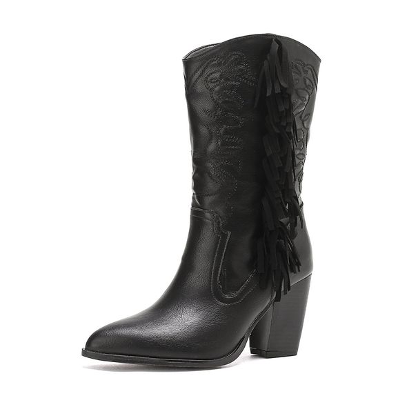 Autumn/winter Women's Chunky Heel Ankle Boots, Riding Boots, Luxury Chic, Niche Design_vogvips.com