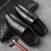 Men's Genuine Leather Slip-On Dress Shoes Comfort Loafers For Spring Autumn_vogvips.com