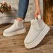 SHLIANG New Winter Women Snow Boots Plush Warm Non Slip Waterproof Ladies Flats Sneakers Casual Slip on Female Ankle Boots Botas Mujer Y0078_vogvips.com