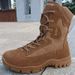 European Warm Series New Syle Brown Fire Cowhide Training High Top Ani-Puncure Deser Wear-Resisan Oudoor Comba Boos Men's_vogvips.com