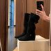 Correct Logo 1 New Matte Height-Increasing 6cm~ Korean Style Round Toe Buckle Soft Wrinkle Slimming High Boots For Women Autumn 6cm~_vogvips.com