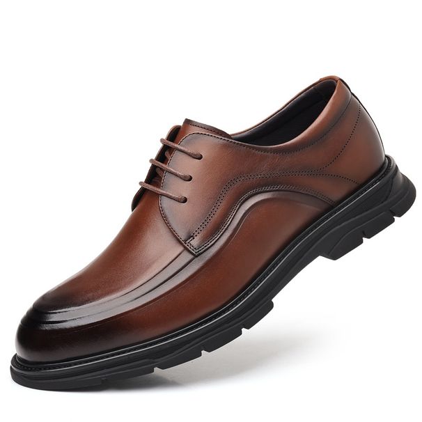 Autumn new men's business dress shoes leather casual men's shoes comfortable moccasins_vogvips.com