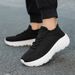 Cross-border Plus-size Fly-knit Elastic Sock Mesh Shoes, Versatile Trendy Thick-soled Height-increasing Casual Sports_vogvips.com
