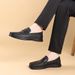 Men’s Pebble Grain Leather Penny Loafers, Slip-On Non-Slip Casual Walking Shoes_vogvips.com