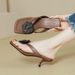 High Slippers For Women Summer Outdoor 2026 New Rhinestone Flower Kitten Heel Sandals Square Toe Post Flip Flops_vogvips.com