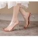 cos Versatile Shoes, Internet Celebrity Transparent Straps, Wasteland Style, Plus Size, 2026 New High-heeled Sandals_vogvips.com