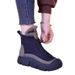 Front Zipper Thick Sole Martin 2024 Winter Snow Cotton For Women With Fleece Lining Warm New Short Boots Versatile_vogvips.com