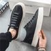 Spring Summer New Sports Casual Flat Men's Autumn Slip-On Work Leather White Trendy Shoes_vogvips.com