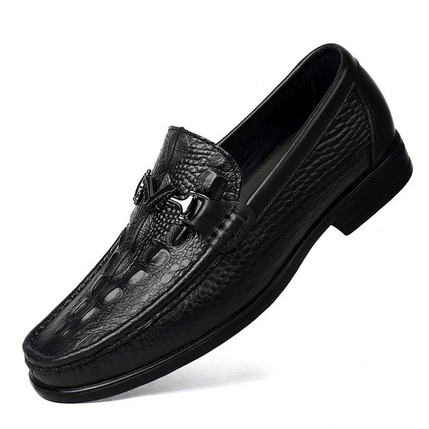 Men's Doudou Shoes Leather Casual Shoes Gouge Leather Shoes Men's Loafers Men's Shoes Single Shoes_vogvips.com