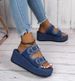 New Large Cripple With Cowboy Leather Buckle, One Step Stepping Cold For Women's Summer Outerwear, Thick Bottom Slippers_vogvips.com