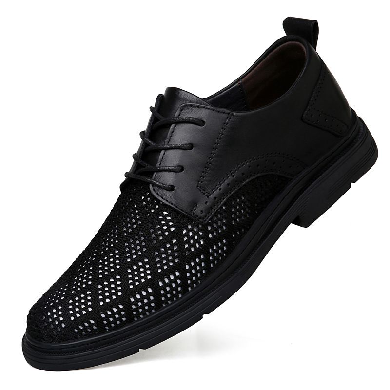 Lace-up Men's Shoes Fly-woven Mesh Shoes Thin Sneakers Mesh Shoes Casual_vogvips.com
