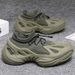 Black Warrior Men's Muscle Training Sneakers Breathable Knitted Casual Fashion Dad Shoes Sports Running Lightweight Comfort_vogvips.com