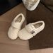 Fashion Furry For Women, Outdoor Wear, Autumn And Winter 2024 New Fairy Style Loafers, Women's Fleece-Lined Cotton_vogvips.com