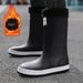 Cotton Men's High Tube Outer Waterproof Rain Shoes, Sizes 39-44_vogvips.com