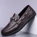 Men's 2025 New Spring Cowhide Loafers Soft Sole Slip-On Lazy Driving Casual Leather Shoes For Men_vogvips.com