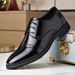 European Warm Series 2025 Men's Autumn Winter Genuine Leather Lace-up Business With Fleece Lining Formal Soft Sole British Style Black Shoes_vogvips.com