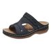 22 New Fashionable Personalized Shoes Large 44 Solid Color Thick Bottom Slippers Women's Sandals_vogvips.com