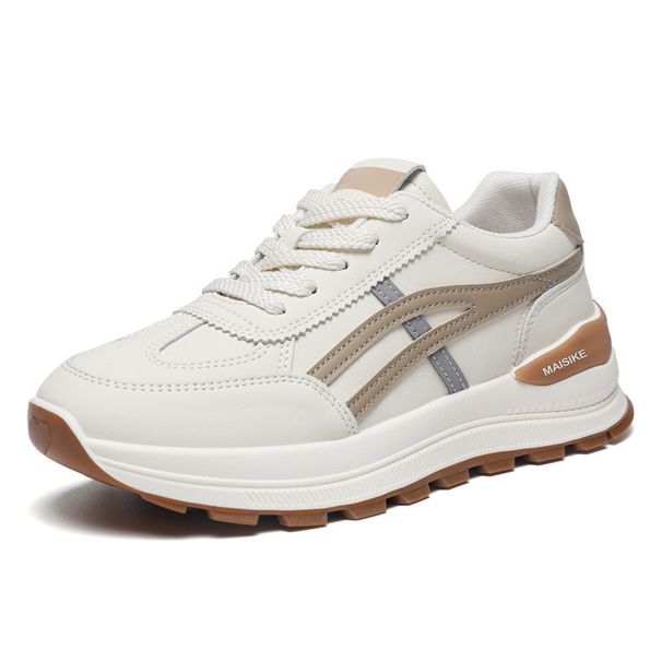 Women's Thick Soled Sneakers 2026 New Style Height Increasing Soft Soled Lightweight Non Slip Running Shoes for Students_vogvips.com