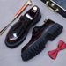 Leather For Business Formal Wear, Cowhide Leather Buckle Paint, British Glossy Finish, Thick Soled Suit, Men's Shoes_vogvips.com