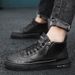 New Leather Spring Men's Shoes High-top Men's Heightening Tooling Martin Boots_vogvips.com