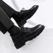 Euro Step Casual Leather For Summer, Breathable Thick Sole, British Style, Versatile Non-Slip Soft Sole Work Shoes_vogvips.com