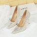 3255-15 Style Banquet Slim Super High Heels, Waterproof Platform, Shallow Mouth, Pointed Sequins, Single , Women's_vogvips.com
