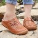 New Shoes Summer Hollow Toe Sandals Plus Size Women's Wedge Heel Half Slippers_vogvips.com