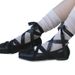 French Ballet Style Square-Toed Flat For Women Cross-Straps Bowknot, Shallow Mary Jane Shoes With Soft Sole And_vogvips.com