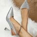 White Women S Stiletto Pointy Crystal Bow Wrapped Sandals Ultra New High Heels_vogvips.com