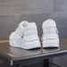 Summer Tranparent Mall Height Increaing Women' 2025 New Hundred Matching Kirt Breathable Meh Thick Ole White_vogvips.com
