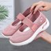 Women's Casual Shoes Middle-aged And Elderly Mother Shoes Women's Shoes Soft-soled Feet Flying Woven Shoes Breathable Mesh Single Shoes_vogvips.com