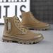 European Warm Series Men's High-Top Safety New Waterproof Spring Summer Breathable Wear-Resistant Non-Slip Outdoor Hiking Work Shoes_vogvips.com