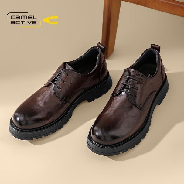 German Camel Dynamic Men's High-end Autumn Winter Business Casual Shoes Genuine Leather Cowhide Sole Soft Surface_vogvips.com