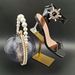 Women S Shoe And Bag Set Open Toe High Heeled Sandals With Spherical Acrylic Clutch Casual Everyday Wear_vogvips.com