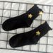 Socks Star Solid Color Women's Mid Tube Socks Of Wood Ear Sweet Long Socks Four Seasons Student Sports Cotton Socks_vogvips.com
