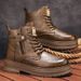 Autumn New High-top Martin Men's Trendy Versatile Work Thick-soled Ankle Boots Casual Leather Shoes_vogvips.com