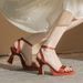 972-0 Square High Heels For Women Waterproof Platform 2023 New Open Toe Korean Style Office Chunky Heel Women's Shoes_vogvips.com