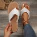 Women's Shoes Summer Flip Flops Women Fashion Flat Bottom Stitching Edge Clip Toe Beach Shoes Fisherman Sandals Women_vogvips.com